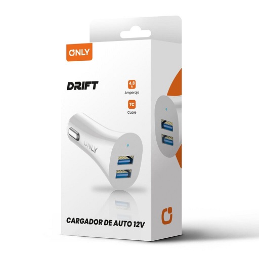 Cargador VehÃ­culo 4.8 Amper Mouds501 - 2 USB Cable TypeÂ CÂ 